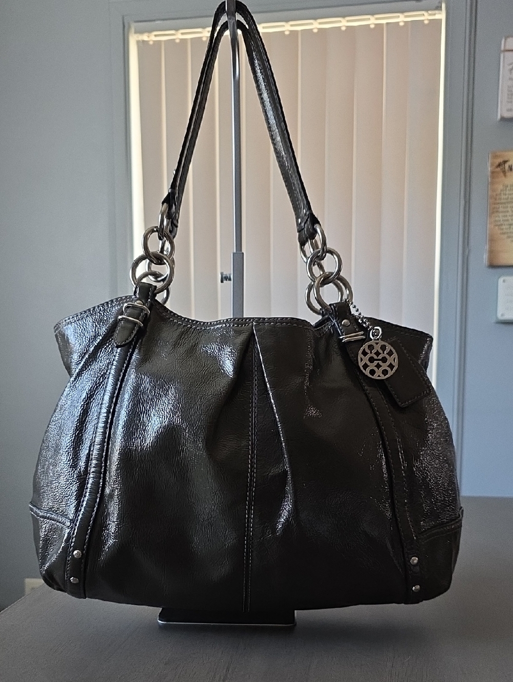 EUC Coach Olive Green Alexandria Leather Shoulder Bag